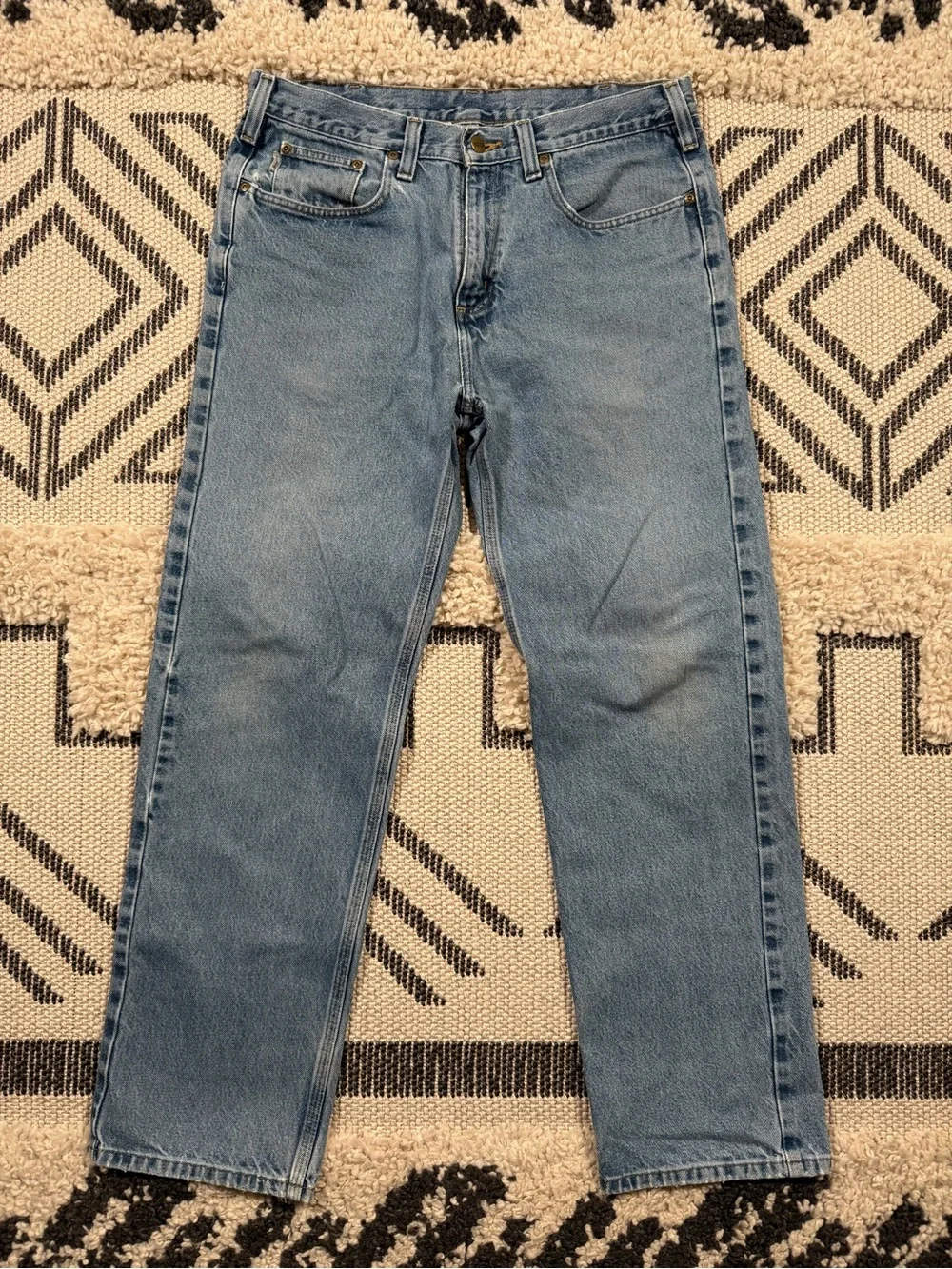Men’s Carhartt B460 Straight Leg Relaxed Fit Jean Size 34x32